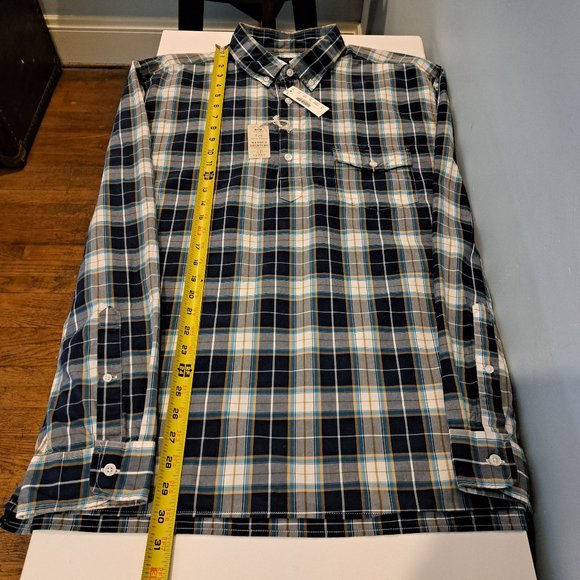 J. Crew Men's XL Four Button Pullover Plaid Shirt New With Tags Style A9334 - Picture 14 of 16